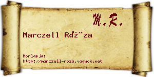 Marczell Róza névjegykártya