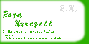 roza marczell business card